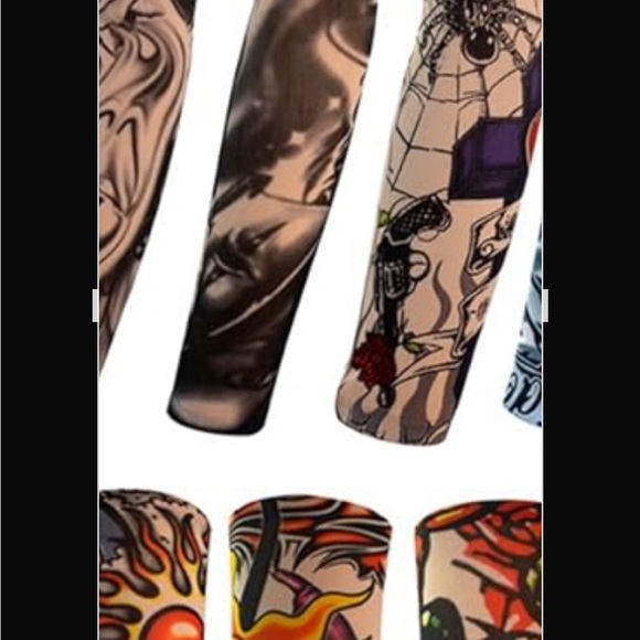 19 pcs Arts Fake Tattoo Sleeves Temporary Designs Unisex Tiger Crown Tribal NIP - Picture 7 of 7